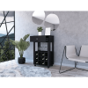 Ambler 1-Drawer 12-Bottle Wine Cabinet Black Wengue