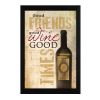 "Good Wine" By Marla Rae; Printed Wall Art; Ready To Hang Framed Poster; Black Frame