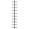 Wall-mounted Wine Rack for 10 Bottles Black Metal