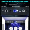 Built-in and Freestanding 15" Mini Beverage Refrigerator/Wine Cabinet, 120 Cans, 34-65Â¬âˆžF, Quiet, Adjustable Shelves, LED Lighting, ETL , Touch Contro