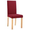 Dining Chairs 4 pcs Wine Red Fabric