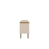 Manhattan Comfort Camberly 62.99 TV Stand with 5 Shelves and Wine Storage in Off White and Cinnamon