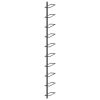 Wall-mounted Wine Rack for 10 Bottles Black Metal