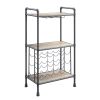 Brantley Wine Rack in Antique Oak &amp; Sandy Gray Finish AC00364