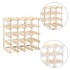 Wine Rack for 20 Bottles Solid Pinewood