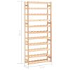 Wine Rack for 77 Bottles Pinewood