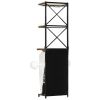Tractor Wine Cabinet White 19.3"x12.2"x67.7" Rough Mango Wood