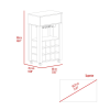 Ambler 1-Drawer 12-Bottle Wine Cabinet Black Wengue