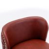 A&A Furniture,Swivel Barstools Adjusatble Seat Height, Modern PU Upholstered Bar Stools with the whole Back Tufted, for Home Pub and Kitchen Island(Wi