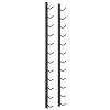 Wall Mounted Wine Rack for 12 Bottles Black Iron