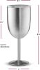 Premium Grade 18/8 Stainless Steel Wineglasses 12 Oz. Double-Walled Insulated Unbreakable Goblets (Set of 2) Stemmed Wineglass BPA-Free Leak-Resistant