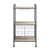 Brantley Wine Rack in Antique Oak &amp; Sandy Gray Finish AC00364