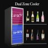 SOTOLA 24 inch Wine Cooler Refrigerator; 152 Bottle Large Capacity Fast Cooling Low Noise; Frost Free Wine Fridge with Digital Temperature Control; Fr