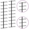 Wall-mounted Wine Racks for 18 Bottles 2 pcs Black Iron